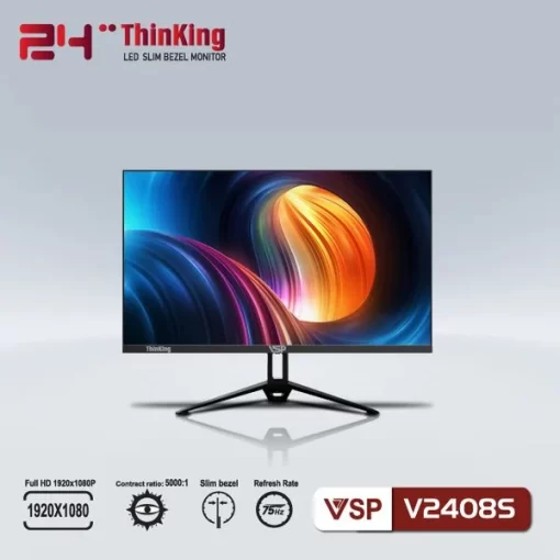 Màn hình máy tính VSP V2408S 75Hz Gaming (24in/FHD/IPS/75Hz/7ms)