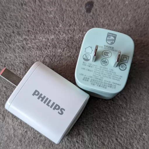 Củ sạc nhanh Philips Super VOOC GaN 35W, 2 cổng sạc USB và Type C